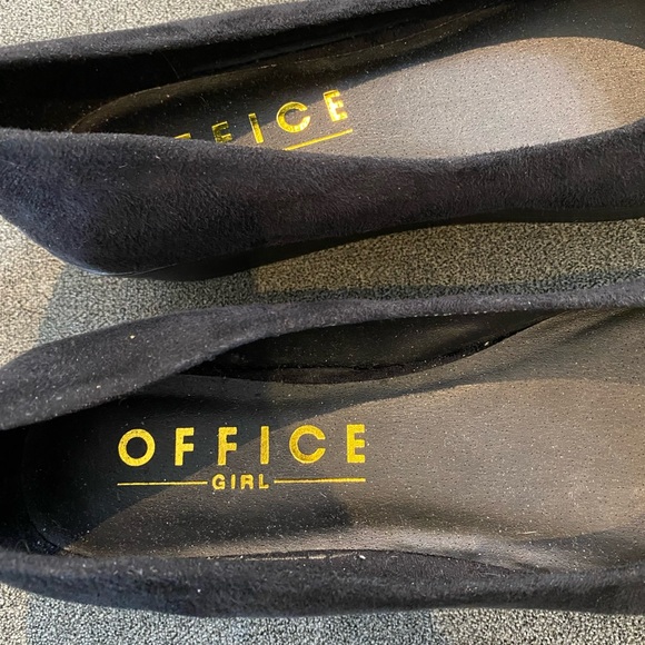 Platform, ballet shoes, suede, black, size marked as 37/4 - Picture 6 of 8